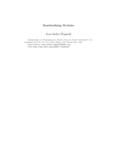 Semidualizing Modules