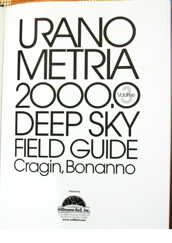 Uranometria 2000.0 Volume 3, Deep Sky Field Guide