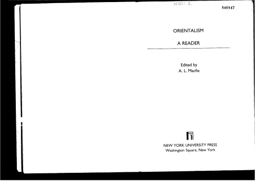 Orientalism: A Reader