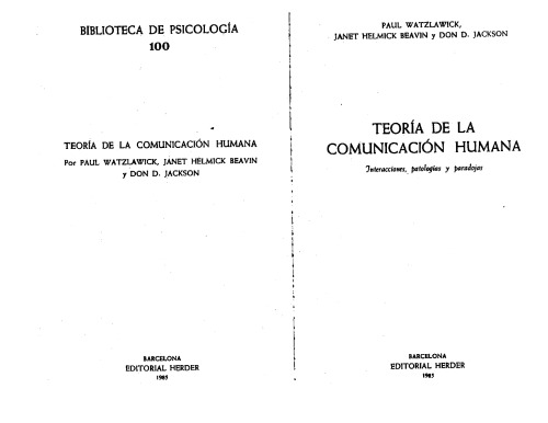 Teoria de la comunicacion humana