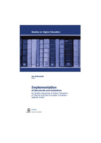 Implementation of Standards and Guidelines for Quality Assurance in Higher Education of Central and East-European Countries - Agenda Ahead