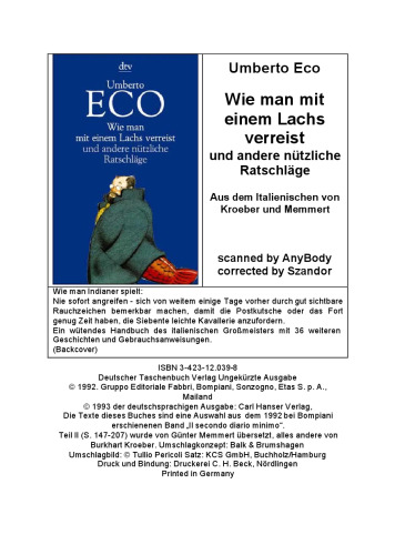 Wie man mit einem Lachs verreist und andere nutzliche Ratschlage