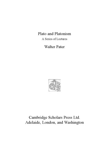 Plato and Platonism: A Series of Lectures