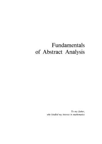 Fundamentals of Abstract Analysis