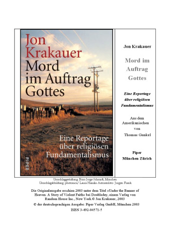 Mord im Auftrag Gottes: Eine Reportage uber religiosen Fundamentalismus