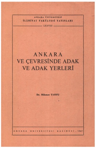 Ankara ve Cevresinde Adak ve Adak Yerleri