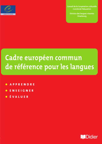 2001 Un cadre europeen commun de reference pour les langues