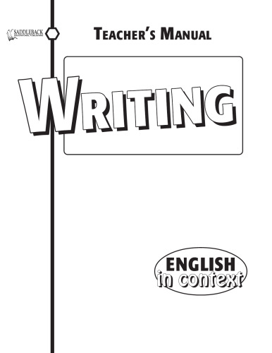 Writing Teacher's Manual (English in Context)