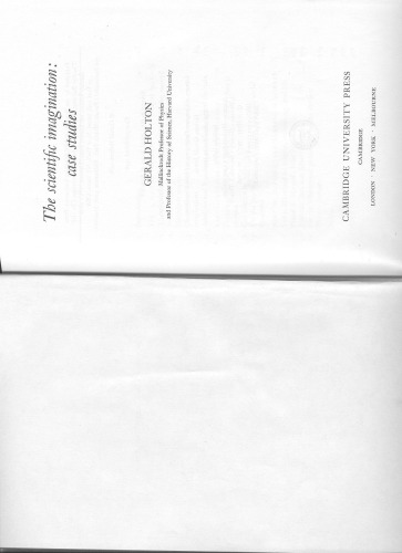 The Scientific Imagination: Case Studies