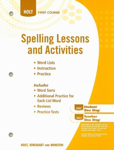 Spelling Lessons and Activities, First Course (Elements of Literature) (Teacher’s Guide)