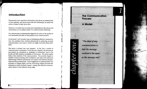 Communication skills: a manual for pharmacists
