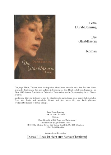 Die Glasblaserin (Amazon.de Sonderausgabe)