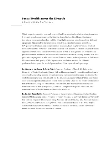 Sexual Health across the Lifecycle: A Practical Guide for Clinicians