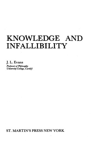 Knowledge and Infallibility
