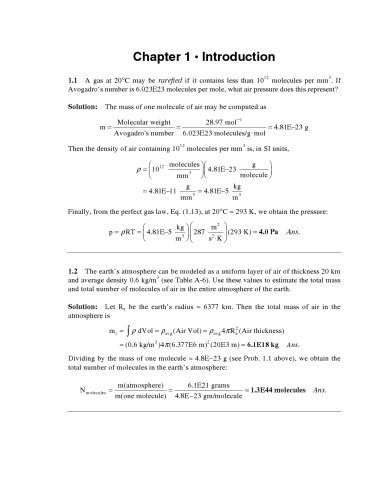 Solutions manual for White Fluid Mechanics 5th Edition