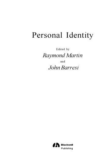 Personal Identity (Blackwell Readings in Philosophy)