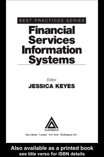 Financial Services Information Systems (Best Practices Series (Boca Raton, Fla.).)