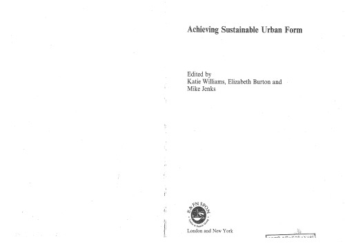 Achieving Sustainable Urban Form