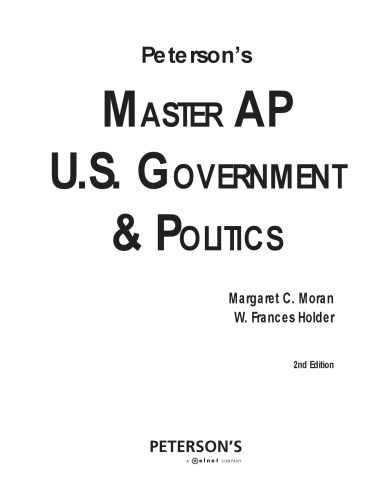 Master the AP Government and Politics (Peterson's Ap U. S. Government & Politics)