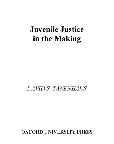 Juvenile Justice in the Making (Studies in Crime and Public Policy)