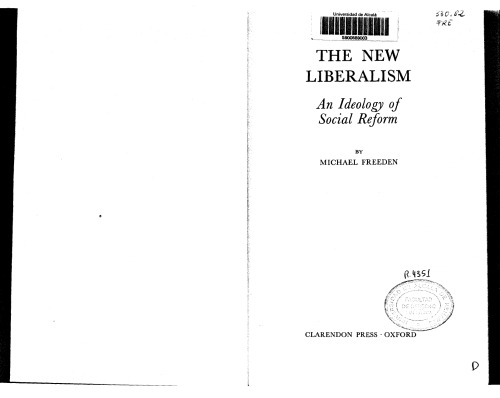 The New Liberalism: An Ideology of Social Reform