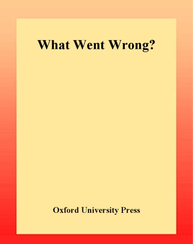 What Went Wrong? Western Impact and Middle Eastern Response
