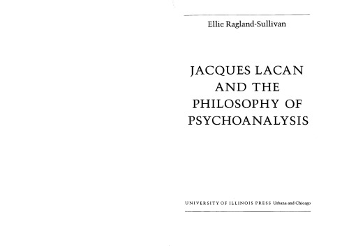 Jacques Lacan and the Philosophy of Psychoanalysis