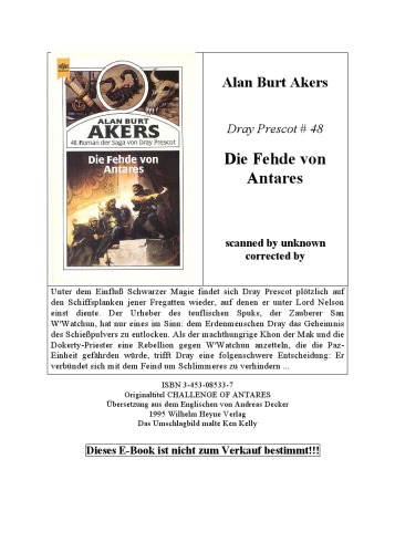 Die Fehde von Antares. 48. Roman der Saga von Dray Prescot