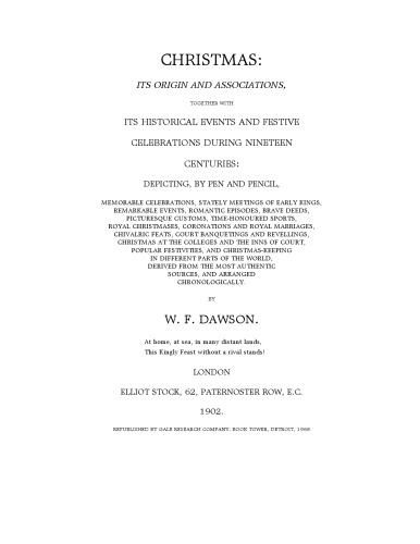 Christmas: Its Origin and Associations