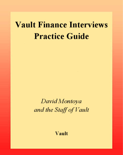 Vault Finance Interviews Practice Guide
