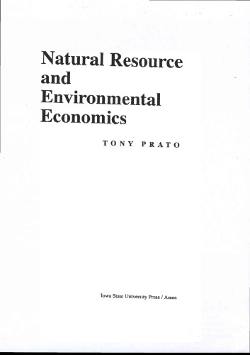 Natural Resource and Environmental Economics