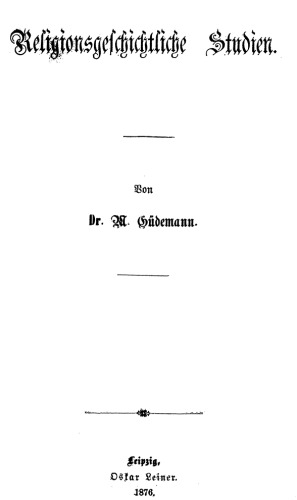 Religionsgeschichtliche Studien
