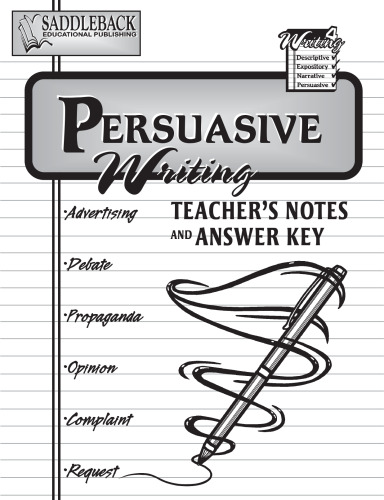 Persuasive Teacher Notes (Writing 4 Series)