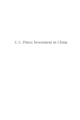 U.S. Direct Investment in China