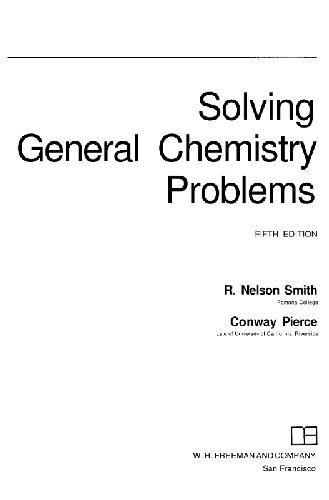 Solving general chemistry problems