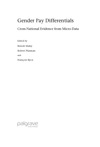 Gender Pay Differentials: Cross-National Evidence from Micro-Data (Applied Econometrics Association Series)