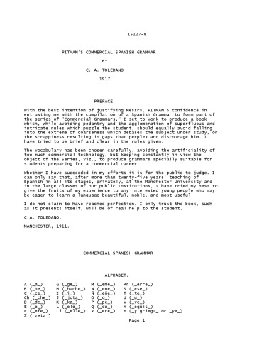 Pitman's Commercial Spanish Grammar