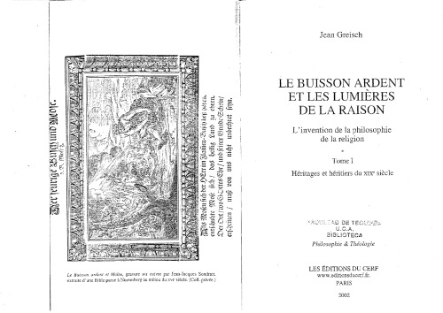 Le Buisson ardent et les Lumieres de la raison, tome 1