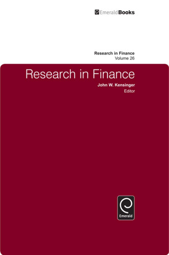 Research in Finance, Volume 26