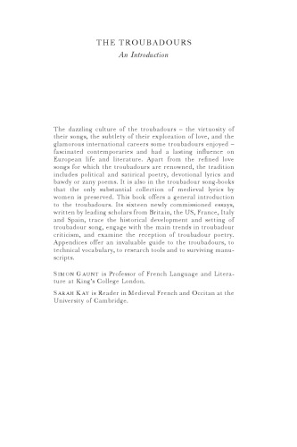 The Troubadours: An Introduction