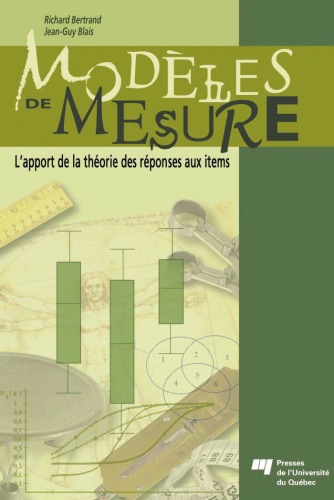 Modeles de mesure : L'apport de la theorie des reponses aux items