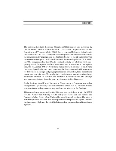 An Analysis of the Veterans Equitable Resource Allocation (VERA) System