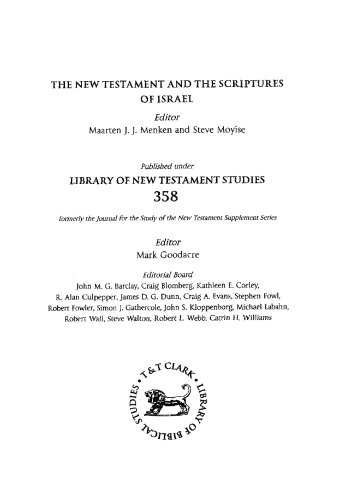 Deuteronomy in the New Testament (Library of New Testament Studies)