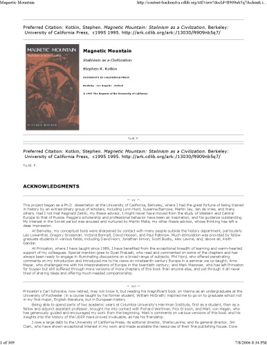 Magnetic Mountain: Stalinism as a Civilization