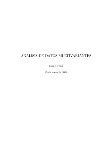 Analisis de datos multivariantes