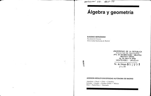 Algebra y Geometria