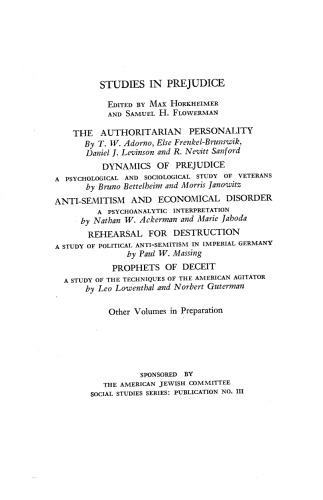 The Authoritarian Personality