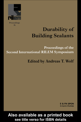 Durability of Building Sealants (Rilem Proceedings, 36)