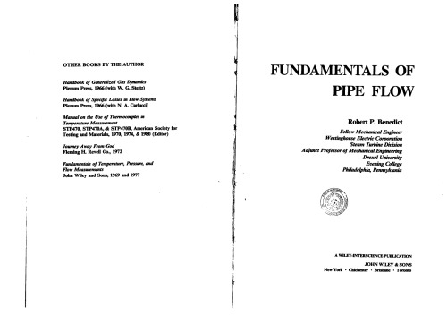 Fundamentals of Pipe Flow
