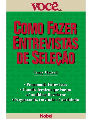 Como Fazer Entrevistas de Selecao  Portuguese
